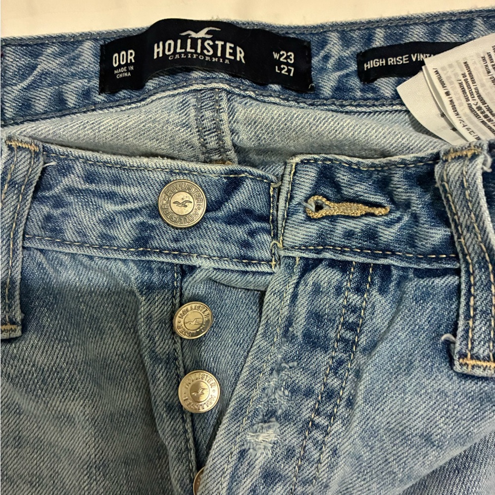 Hollister High Rise Vintage Boyfriend Jeans Light Blue Size 00 Y2K Casual